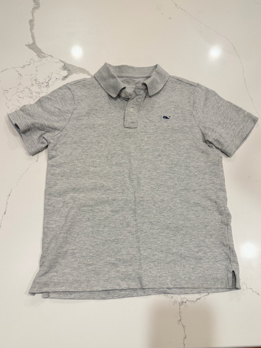 Boys Small Vineyard Vines Light Gray Polo